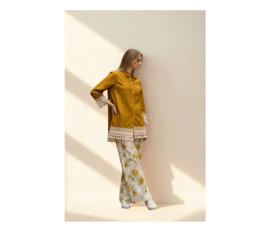 Mustard Floral Co-Ord Set