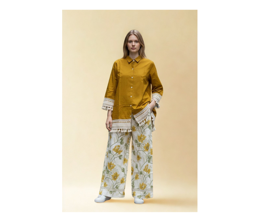 Mustard Floral Co-Ord Set